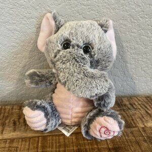 Kellytoy Plush Elephant Valentine’s Day 7 Inch Gray Collectible Toy